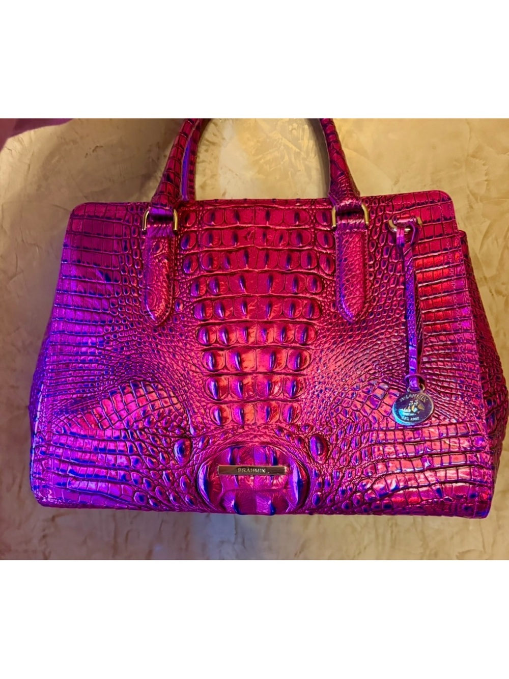Brahmin Voltage Violet small Finley HTF color - Picture 3 of 5